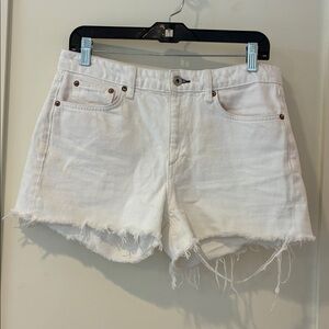 Rag & Bone White Denim Shorts
